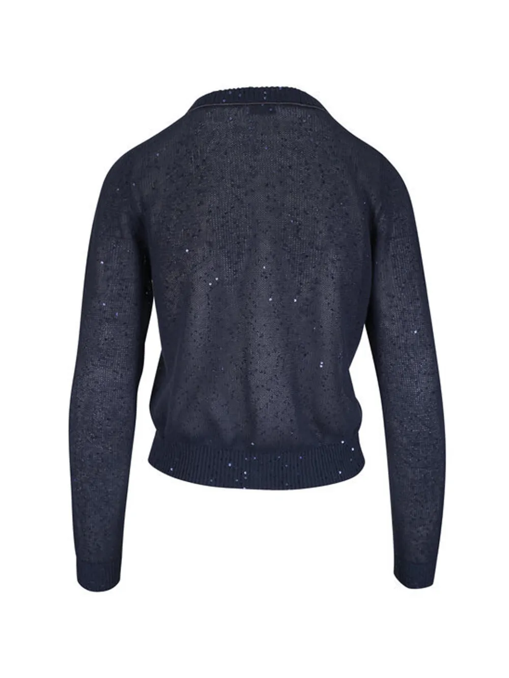 Brunello Cucinelli Vest met pailletten Blauw