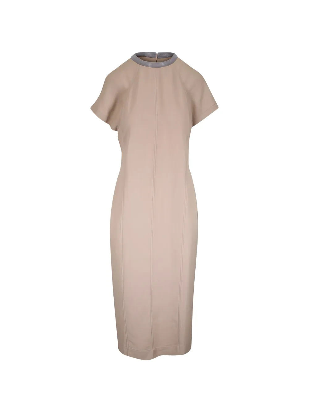 Brunello Cucinelli panelled midi dress - Neutrals
