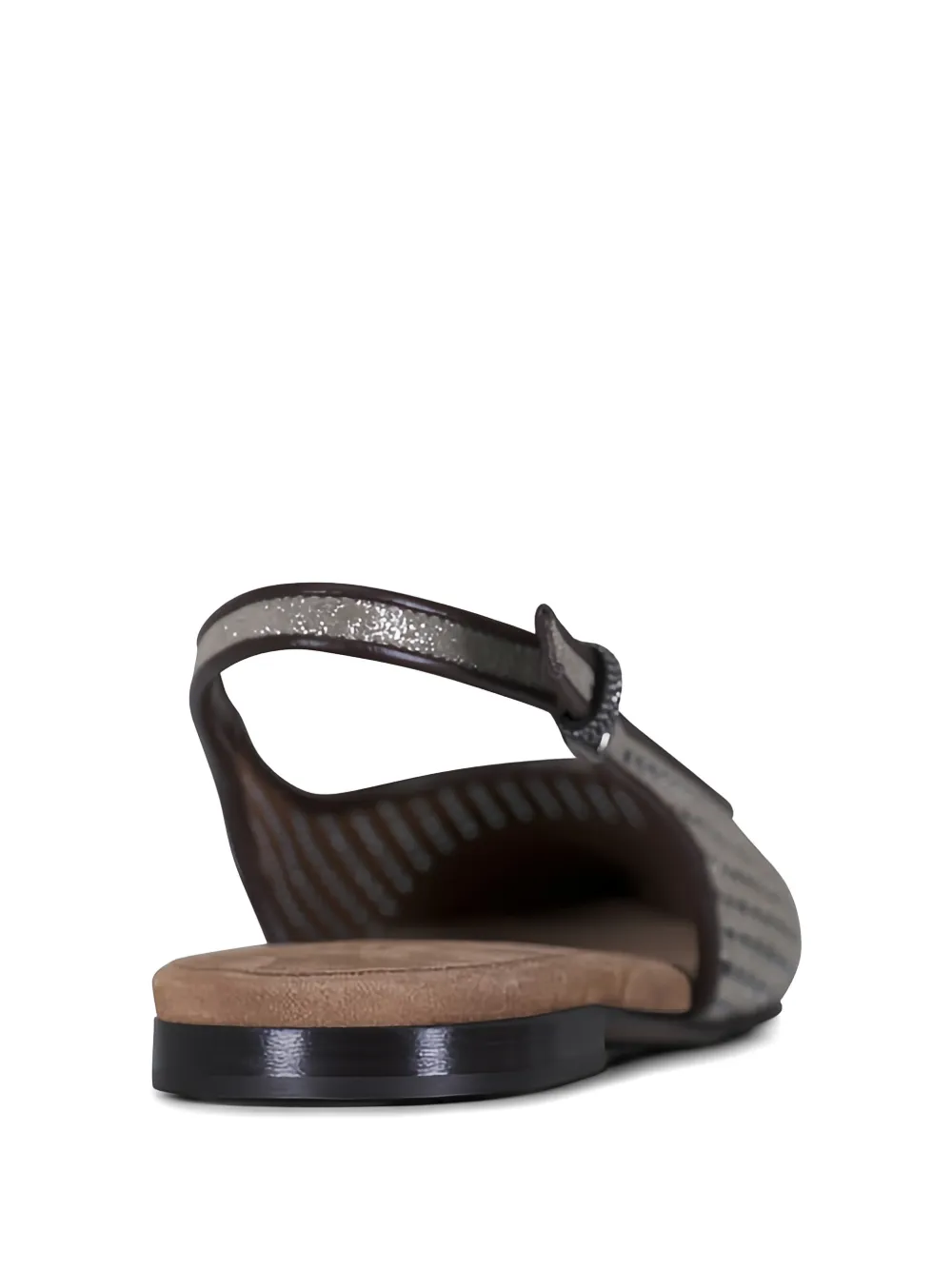 Brunello Cucinelli Slingback geperforeerde ballerina's Goud