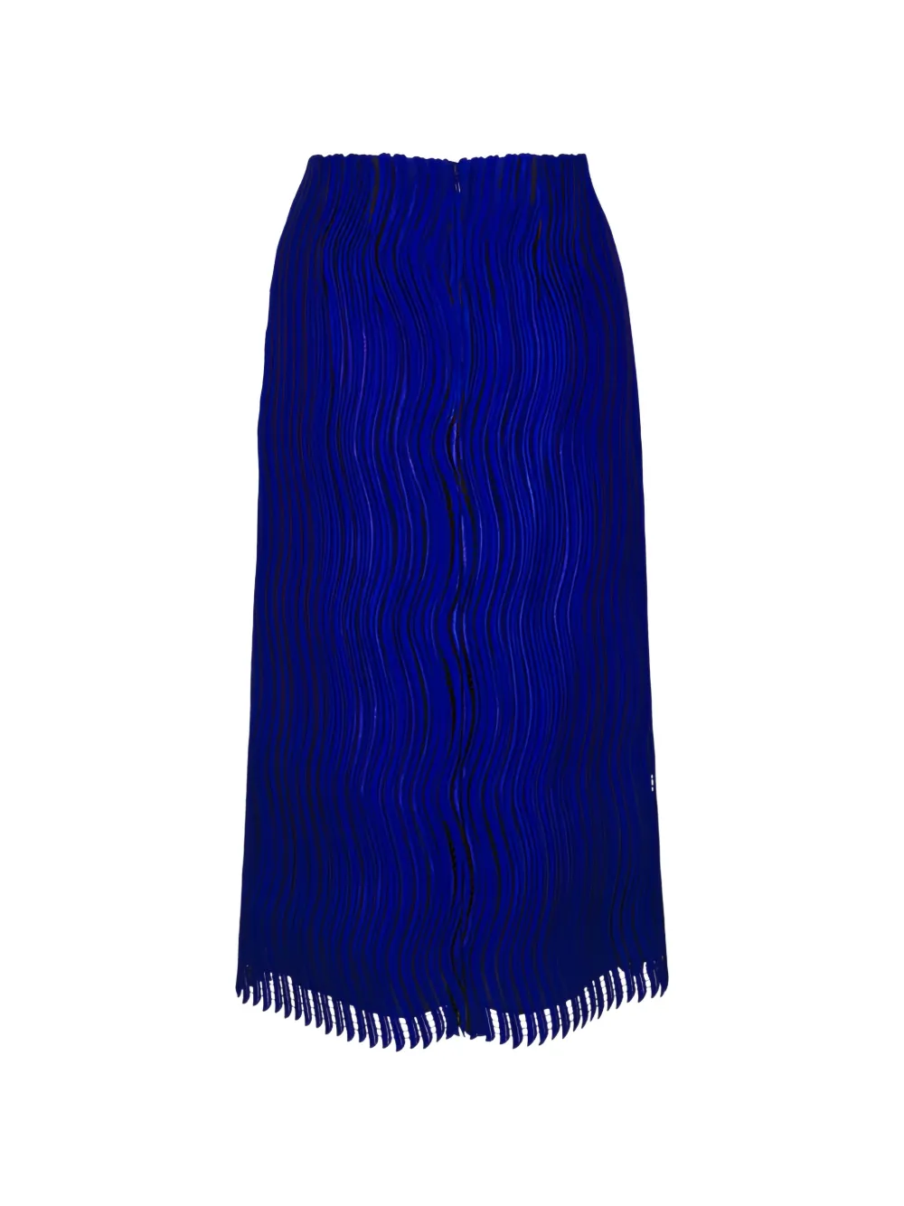  Akris Falda Midi Con Flecos - Azul 