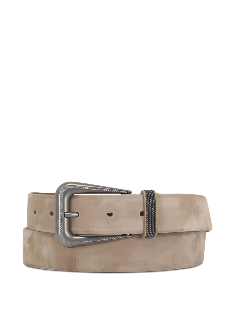 Brunello Cucinelli embellished-buckle belt - Neutrals