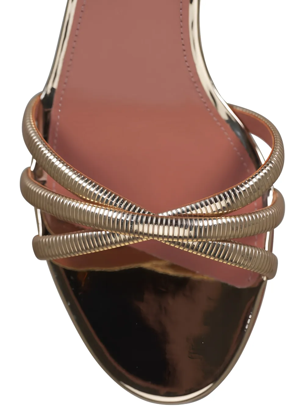 Aquazzura Heatwave metallic strap sandals Goud