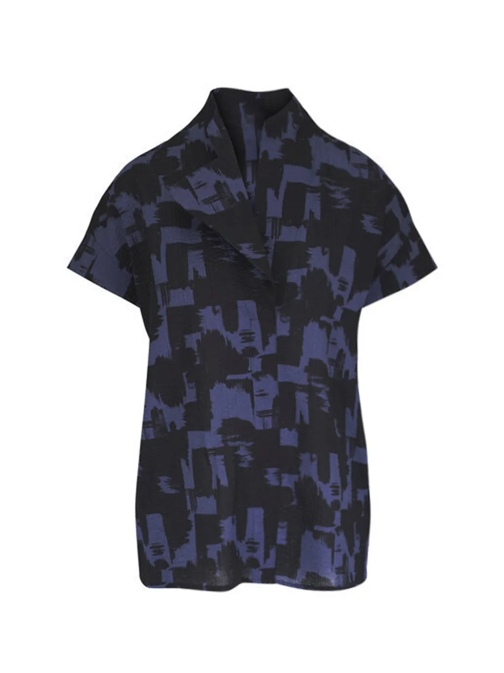 Zero + Maria Cornejo brushstroke ripple blouse - Nero