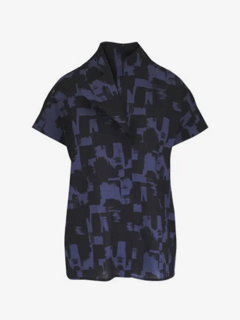 Zero + Maria Cornejo brushstroke ripple blouse