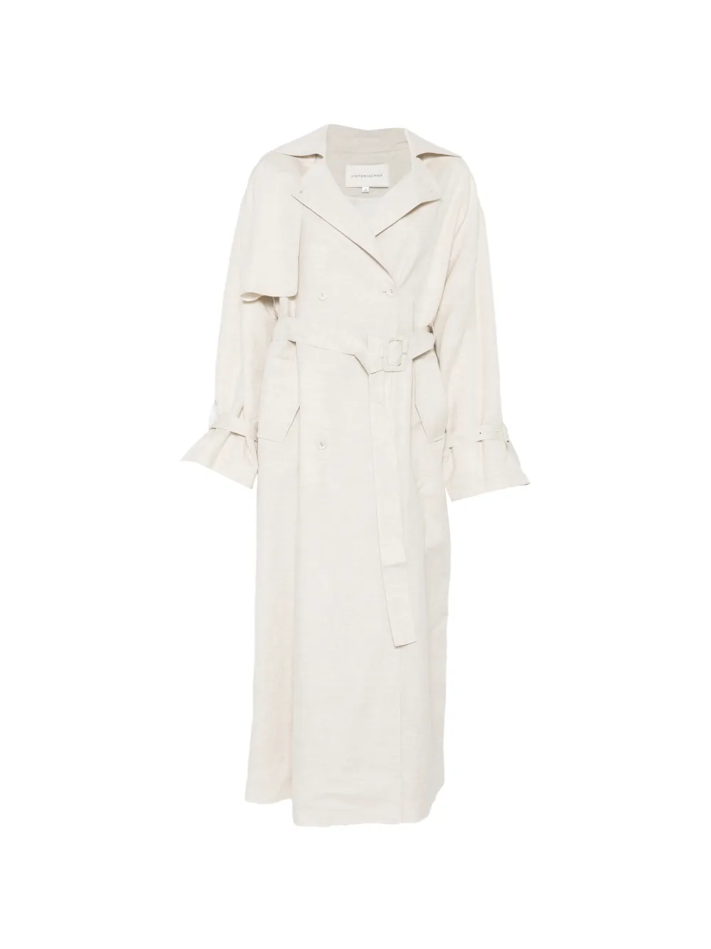 VIKTORIA CHAN double-breasted belted trench coat - Toni neutri