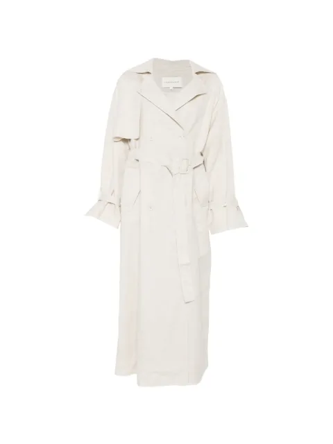 VIKTORIA CHAN double-breasted belted trench coat