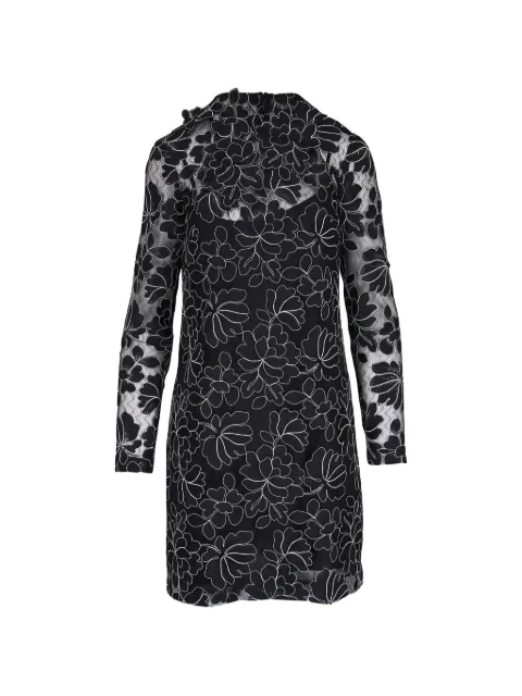 Lela Rose floral lace mini dress
