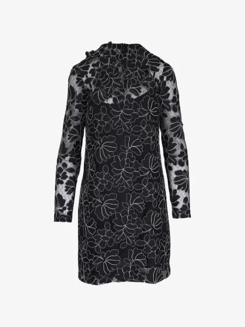 Lela Rose floral lace mini dress