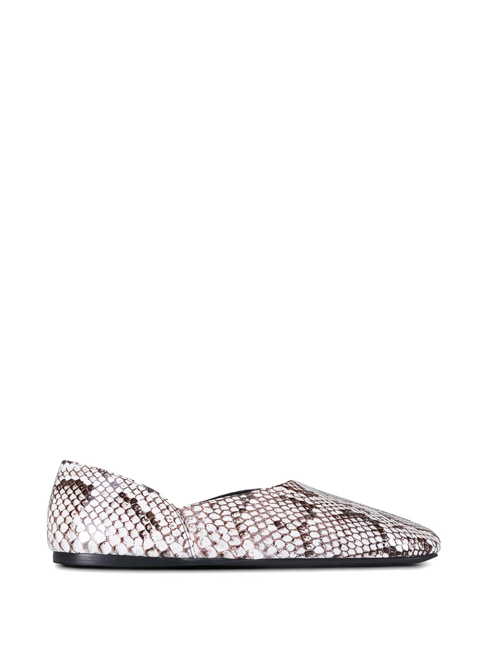 KHAITE Jane snakeskin flats - Bianco