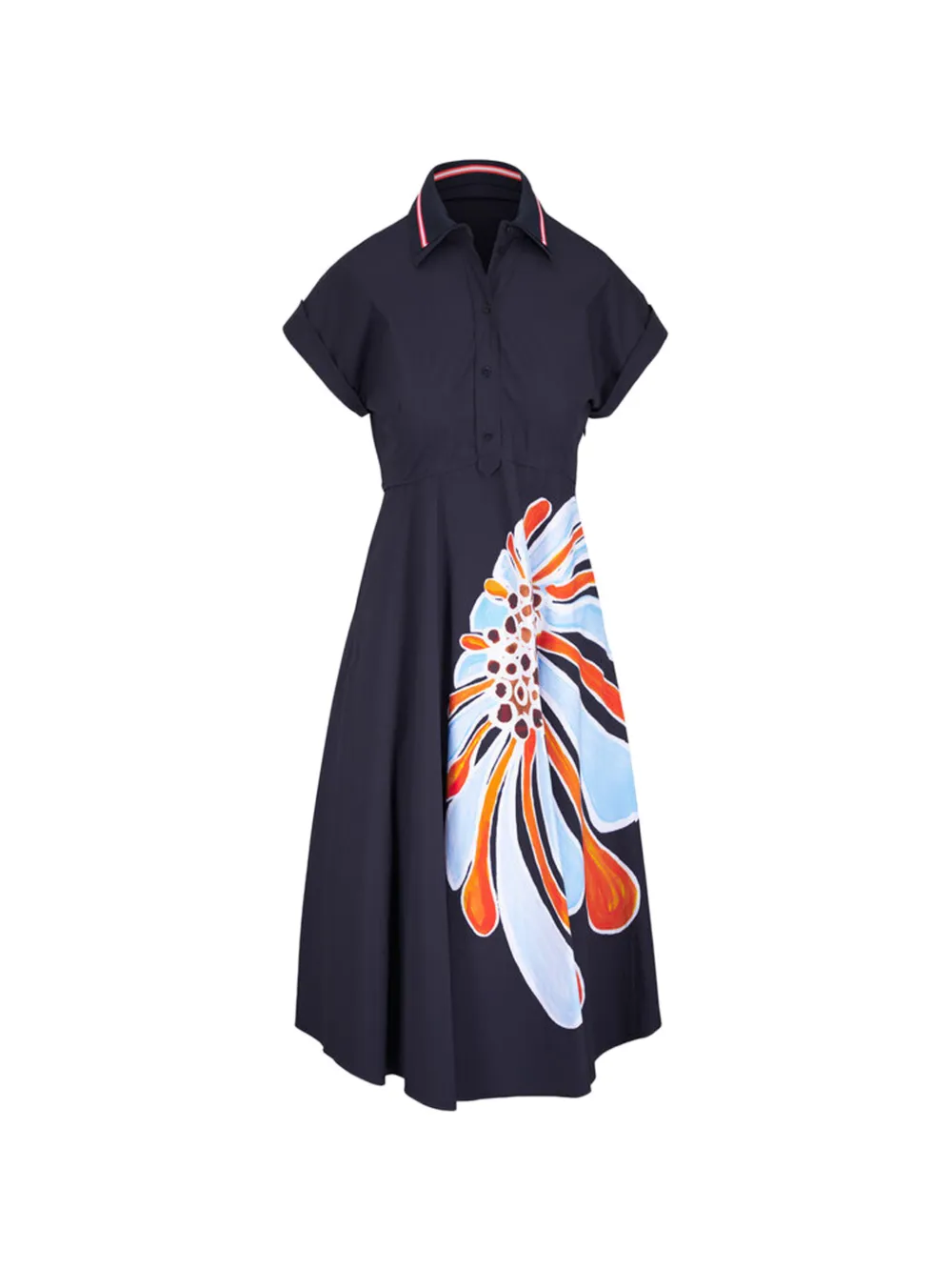 Dorothee Schumacher floral-print shirt dress - Blu