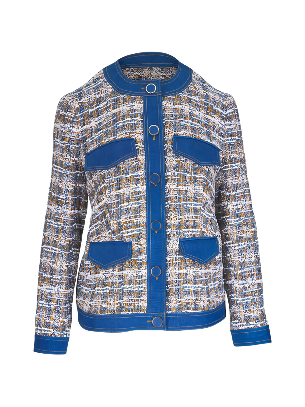 Veronica Beard Ainslie tweed jacket - Blu