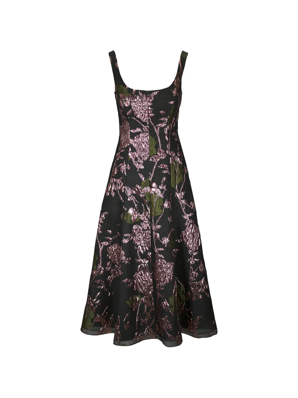 Lela Rose Olivia floral-jacquard maxi dress - Verde