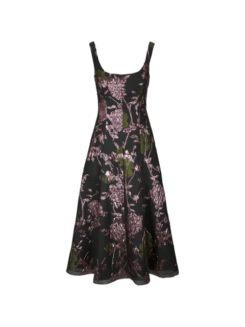Lela Rose Olivia floral-jacquard maxi dress