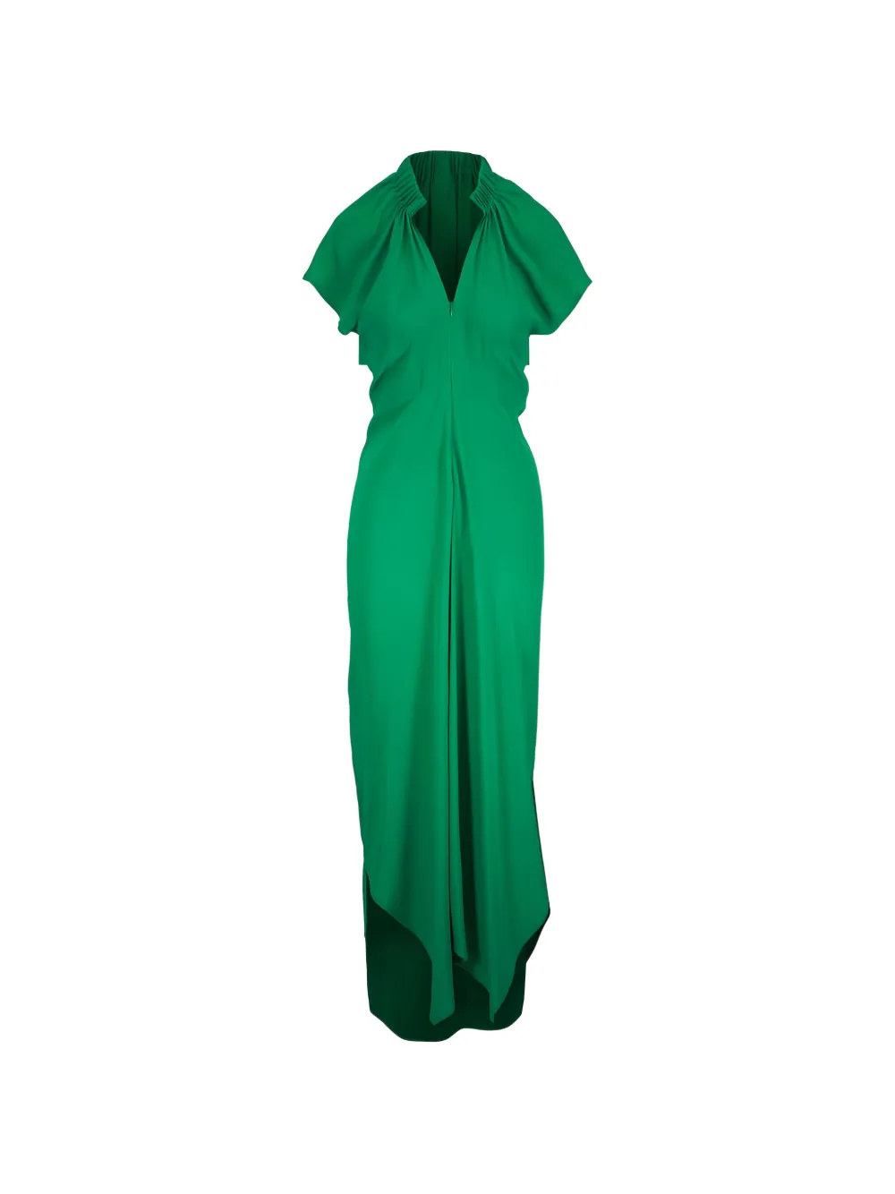 Zero + Maria Cornejo V-neck ruched dress - Verde