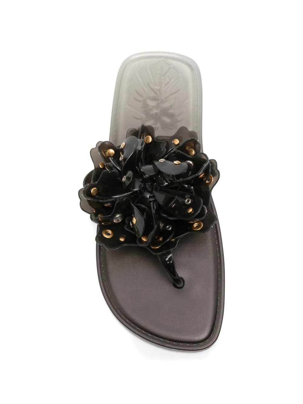 FARM Rio Teenslippers verfraaid met bloemen Zwart