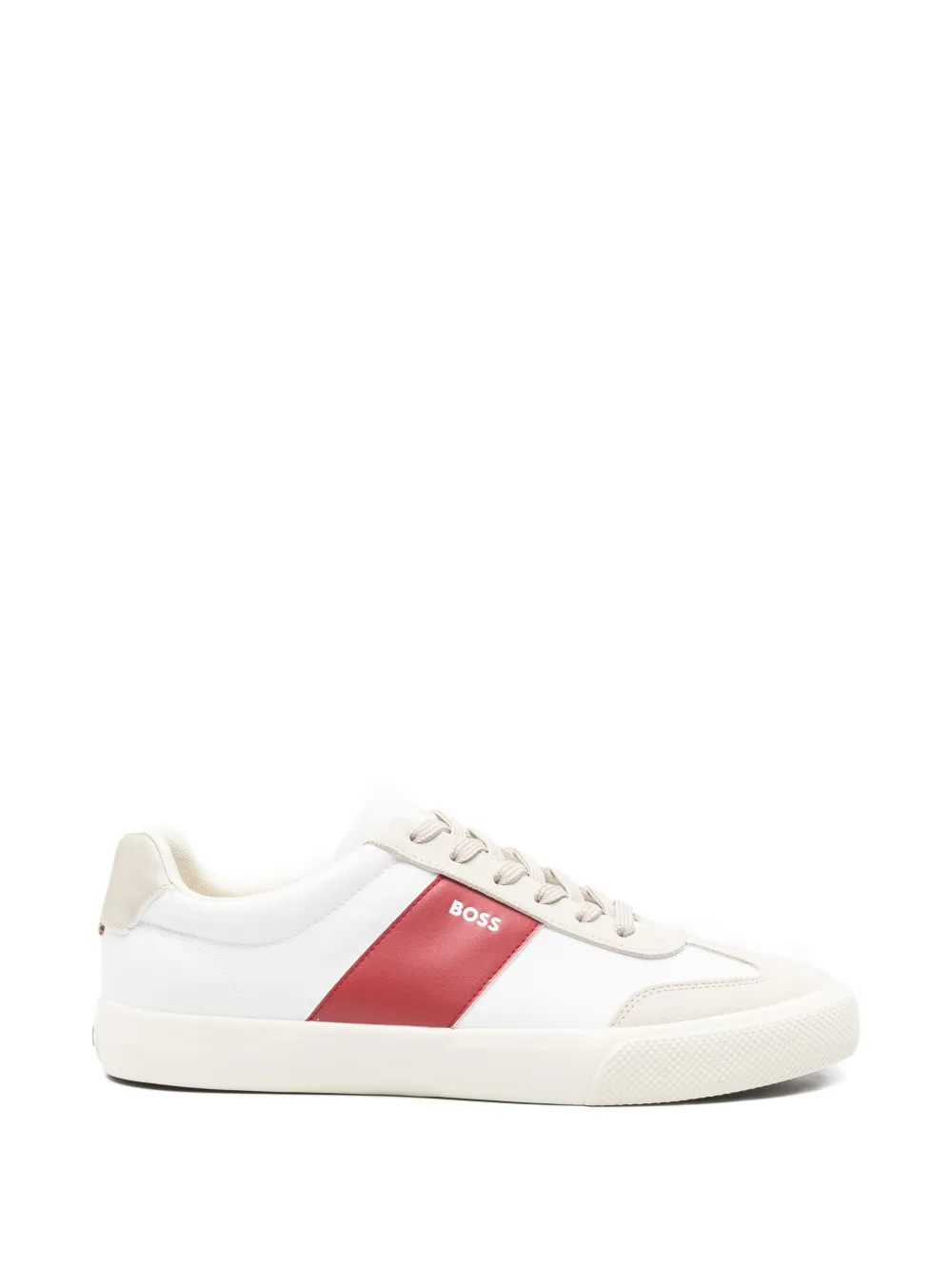 BOSS panelled lace-up sneakers - Bianco