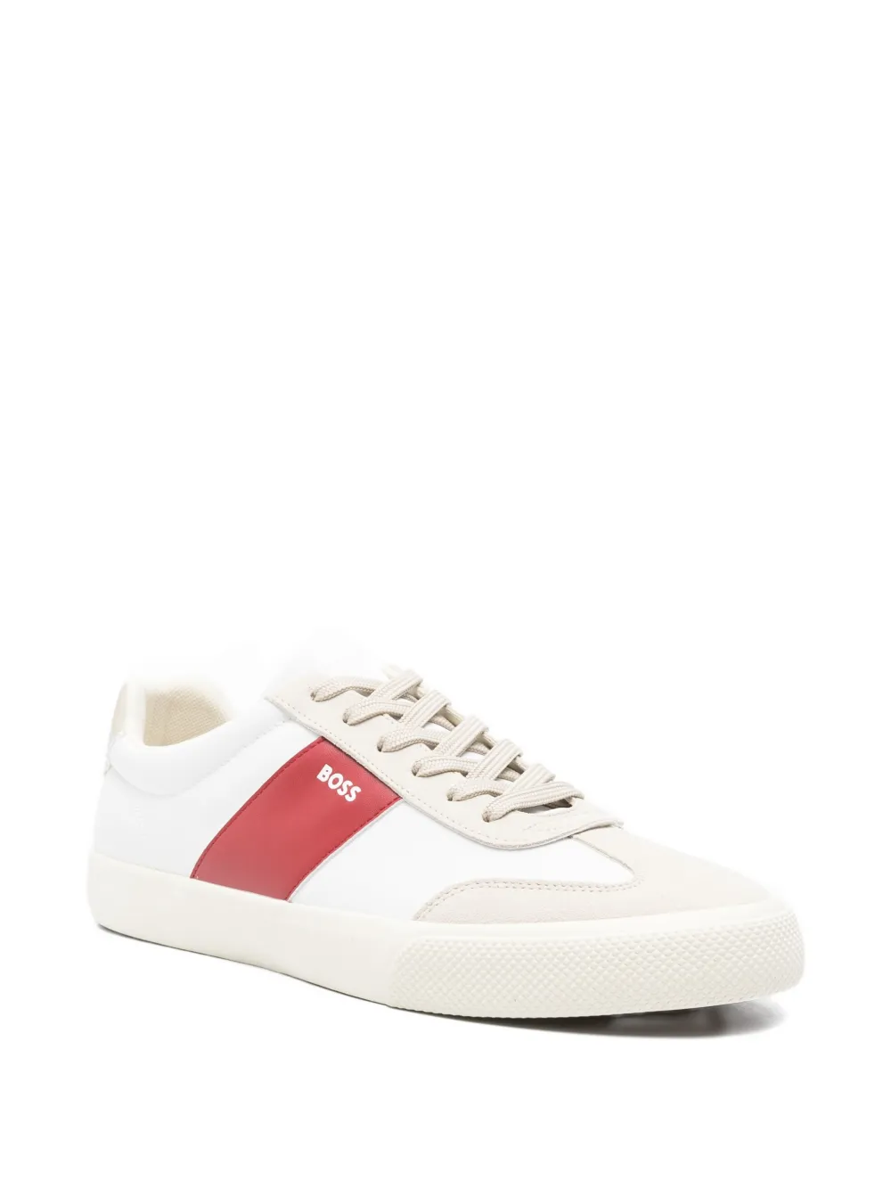 BOSS panelled lace-up sneakers Wit
