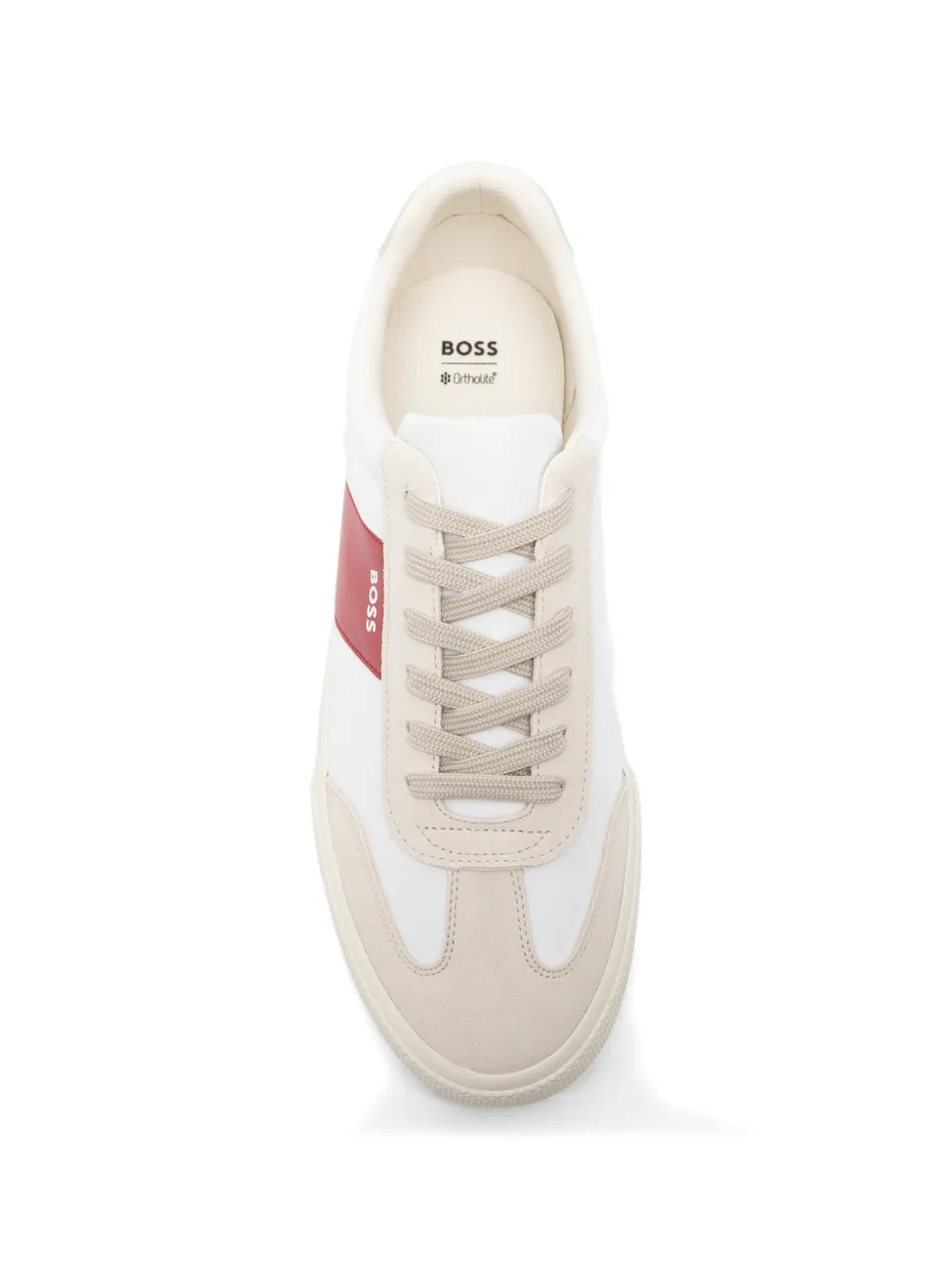 BOSS panelled lace-up sneakers Wit