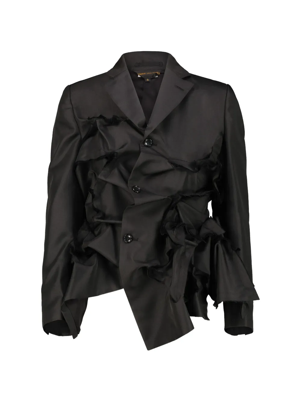 Comme Des Garçons ruffled deconstructed jacket - Nero