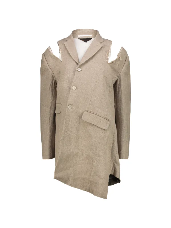 Comme des Garçons Cut-out Blazer in Neutrals