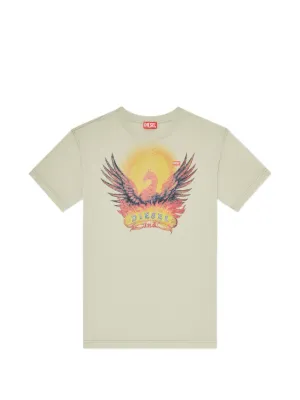 Diesel DエンブロイダリーTシャツ | ニュートラル | FARFETCH JP