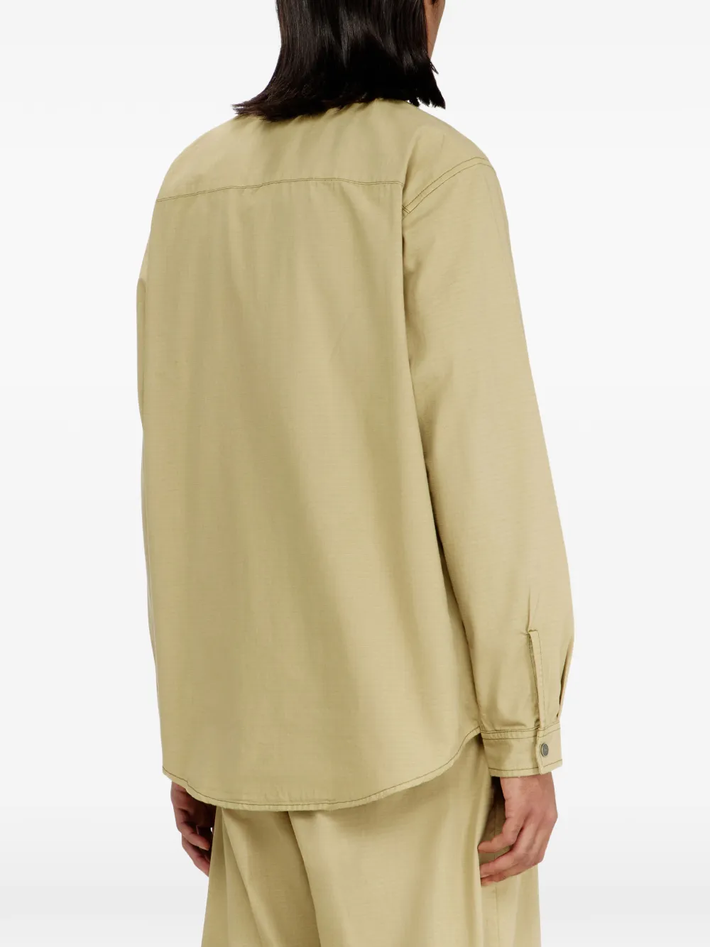 Diesel Oval D overhemd met rits Beige