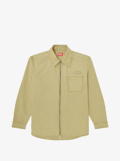 Diesel Oval D zip-up shirt