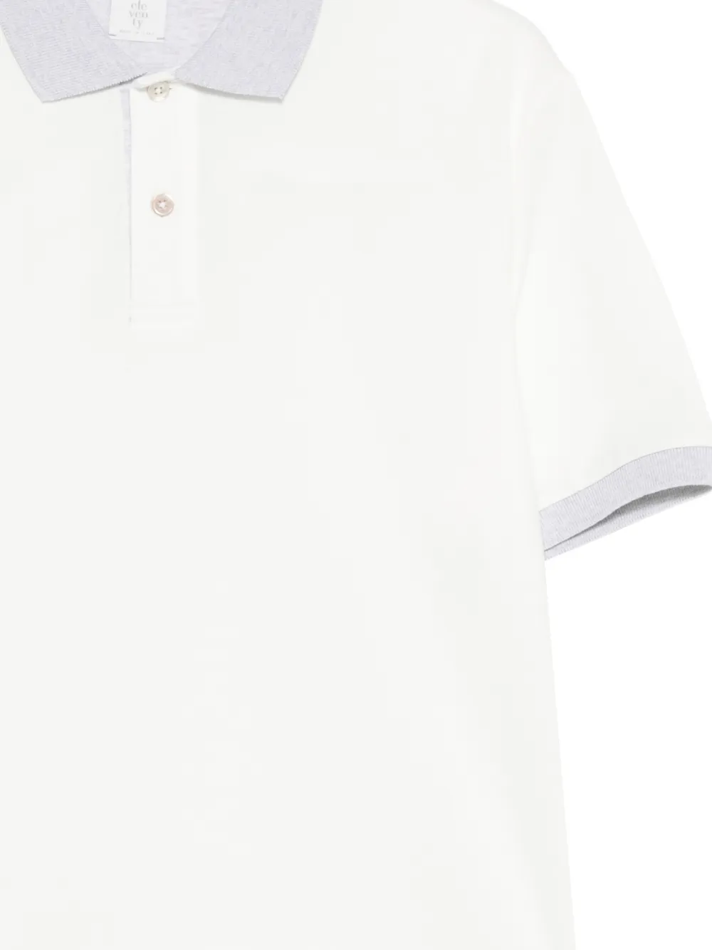 Eleventy Poloshirt met knopen Wit