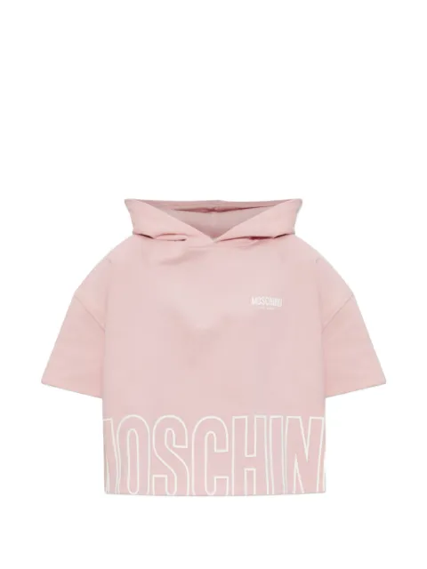 Moschino logo-detail short-sleeve hoodie