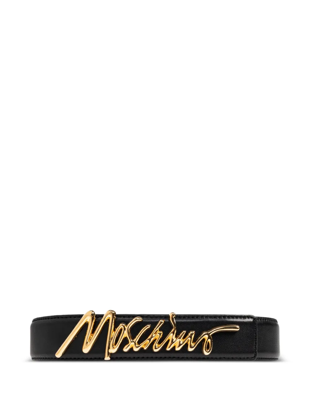 Moschino signature leather belt - Nero