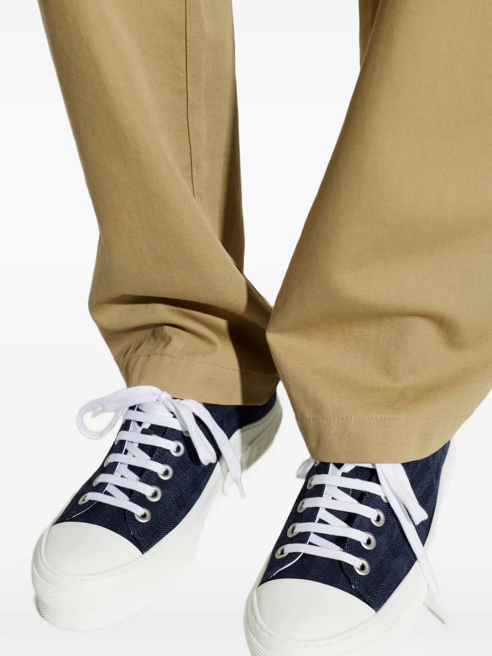 Burberry lace-up platform sneakers Blauw