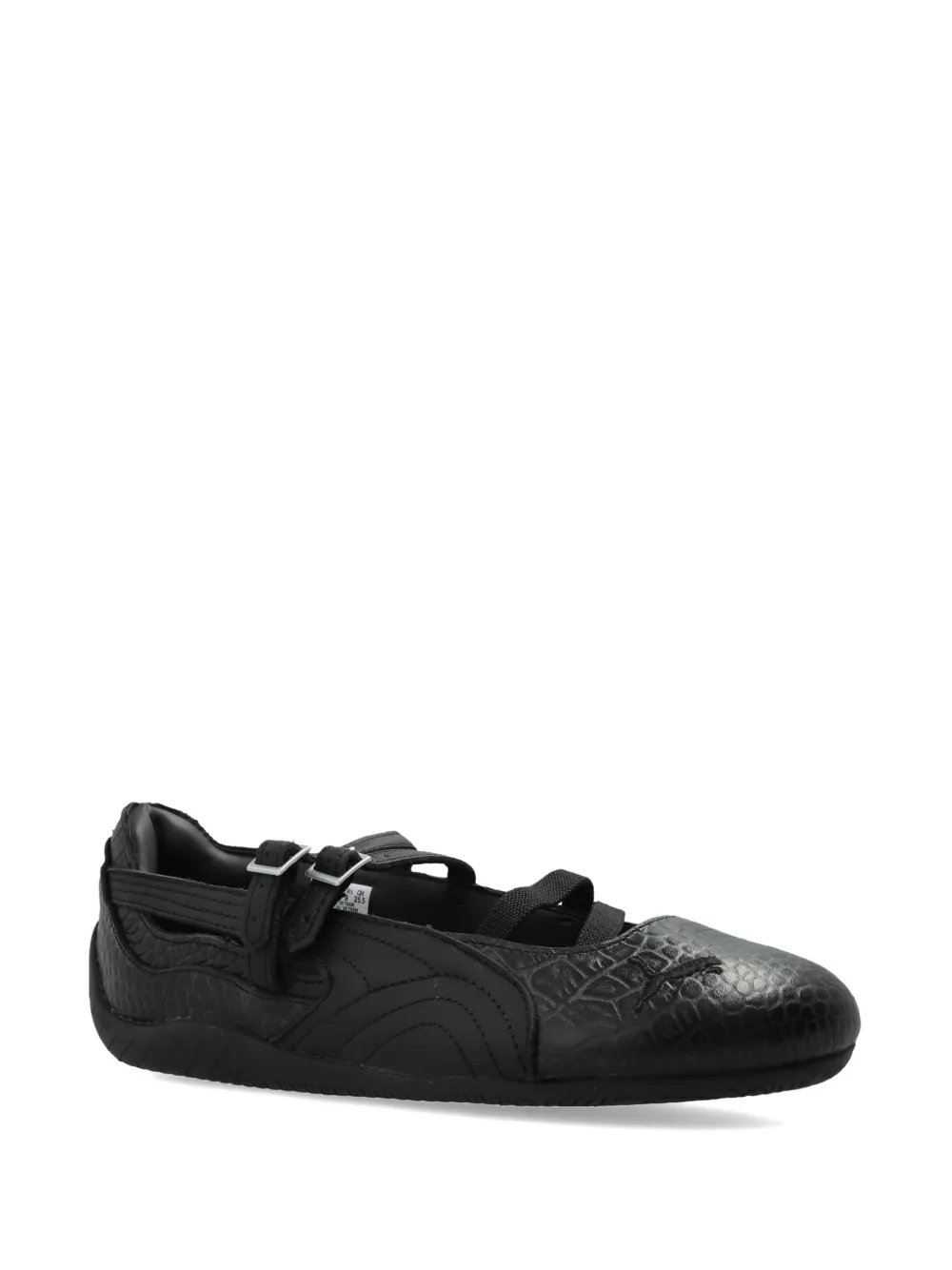 PUMA Speedcat ballerina's met krokodillen-reliëf Zwart