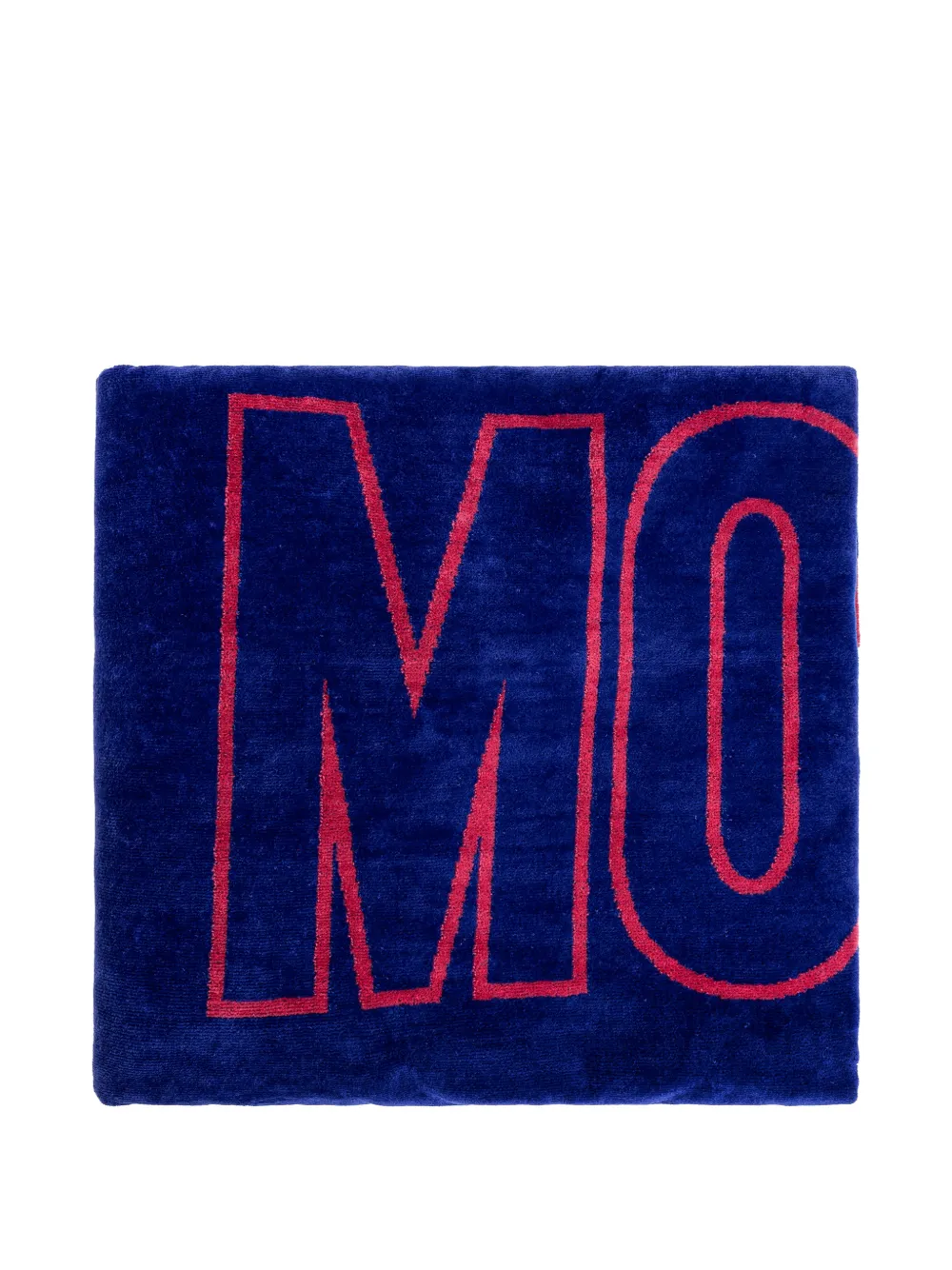Moschino design cotton bath towel - Blu