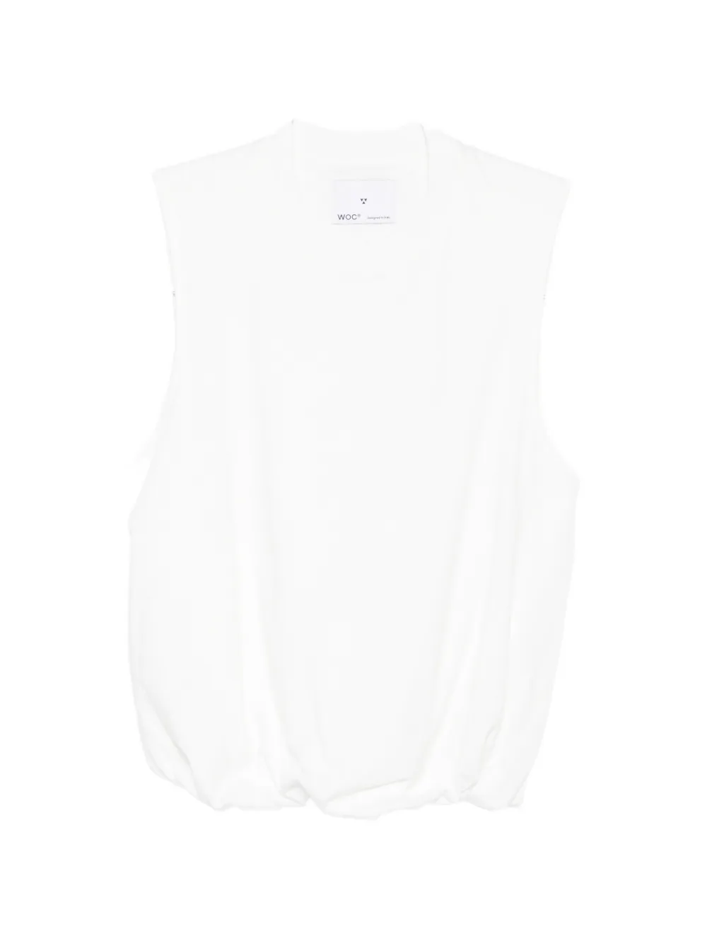 WOC Villena gathered sleeveless top - Bianco