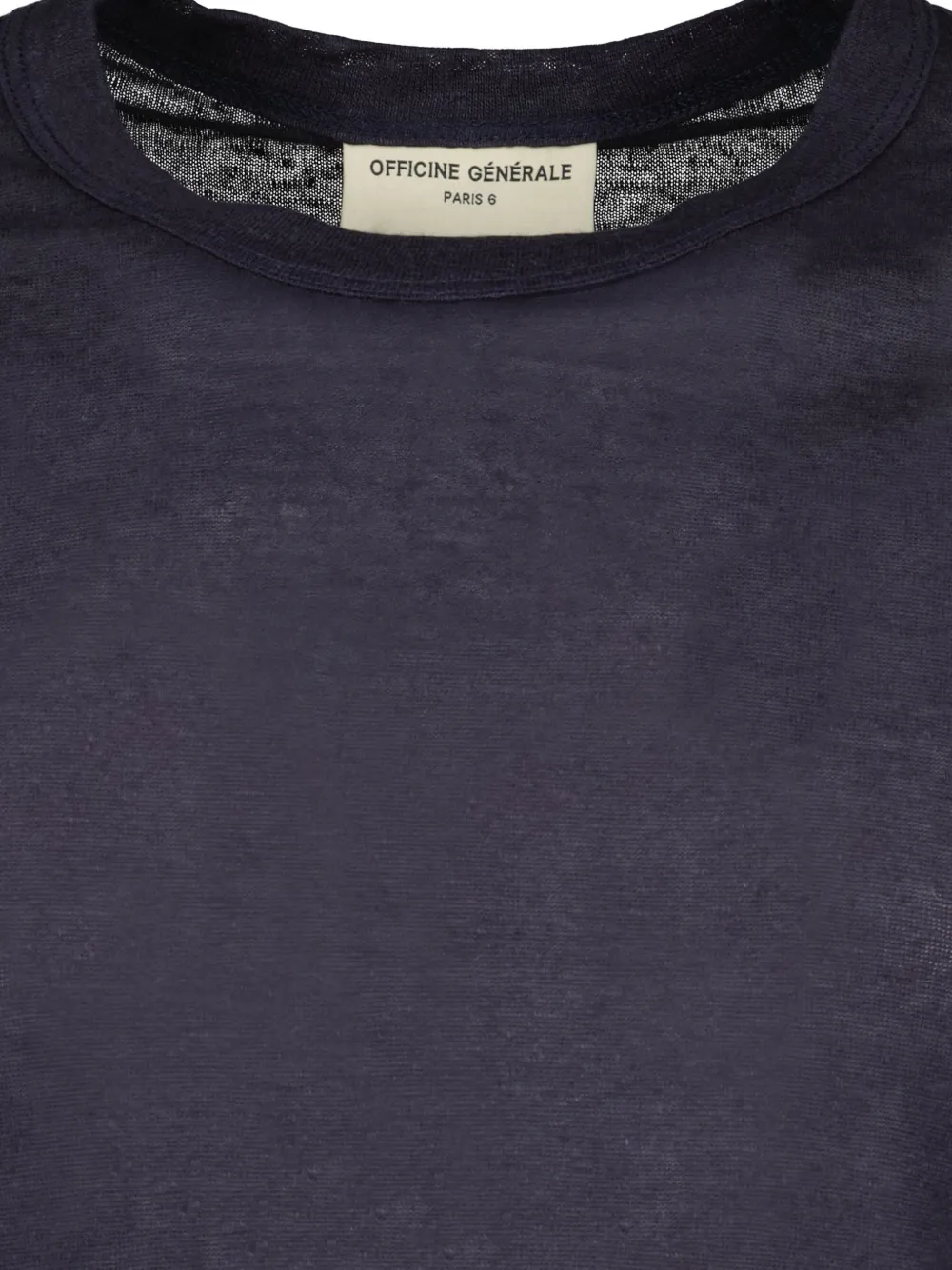 Officine Generale Linnen T-shirt Blauw