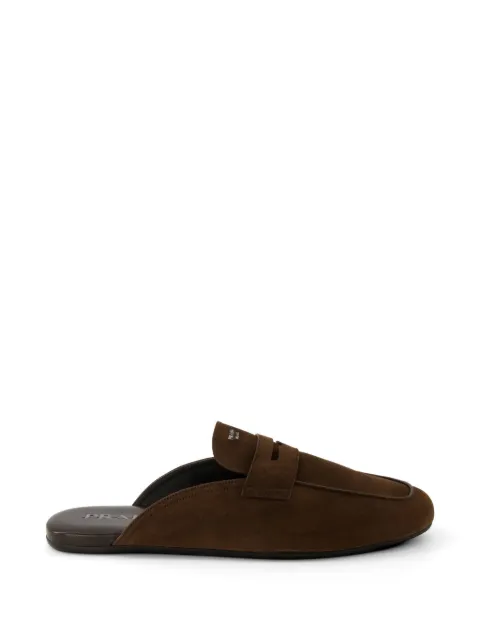 Prada round-toe suede mules