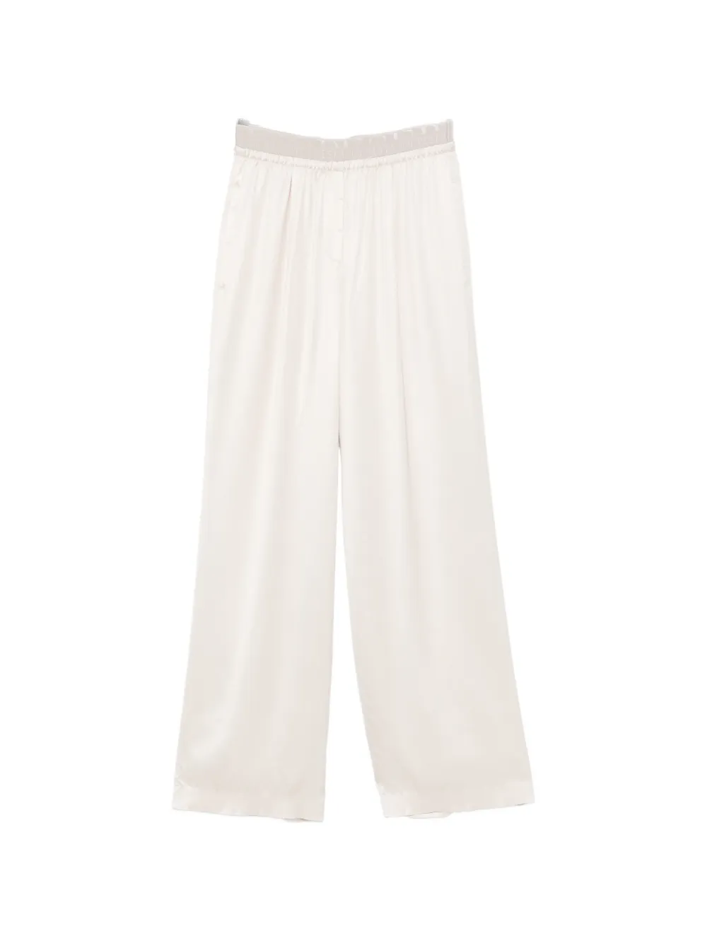 Peserico satin-finish elasticated-waistband trousers - Toni neutri