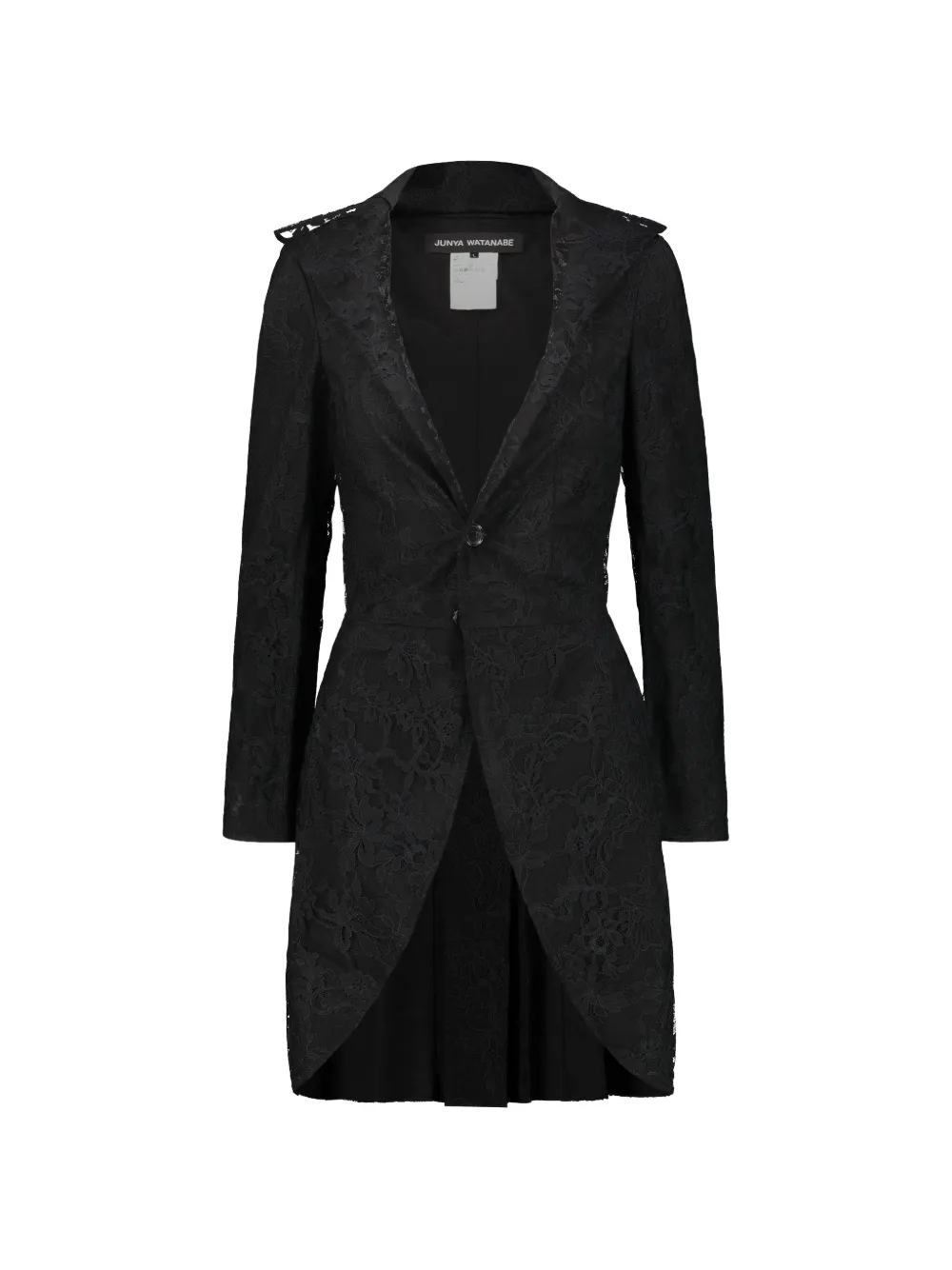 Junya Watanabe lace collar coat - Nero
