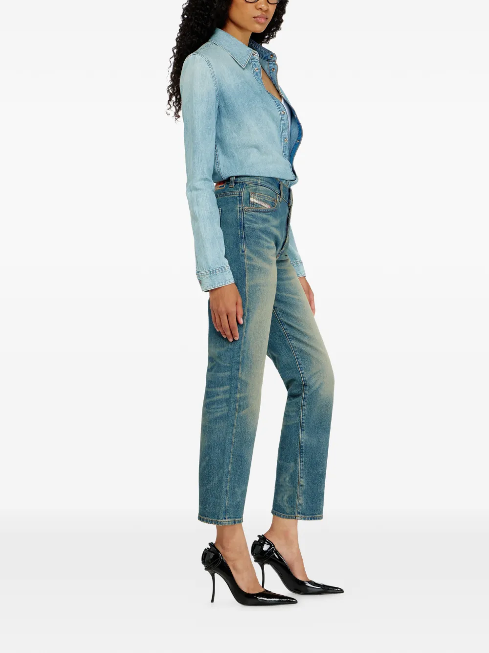 Diesel 1981 D-Went straight jeans Blauw