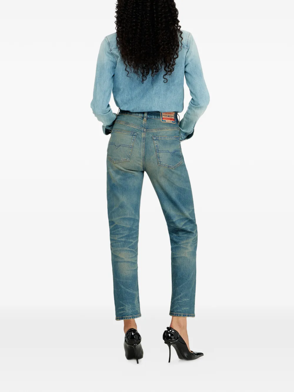 Diesel 1981 D-Went straight jeans Blauw
