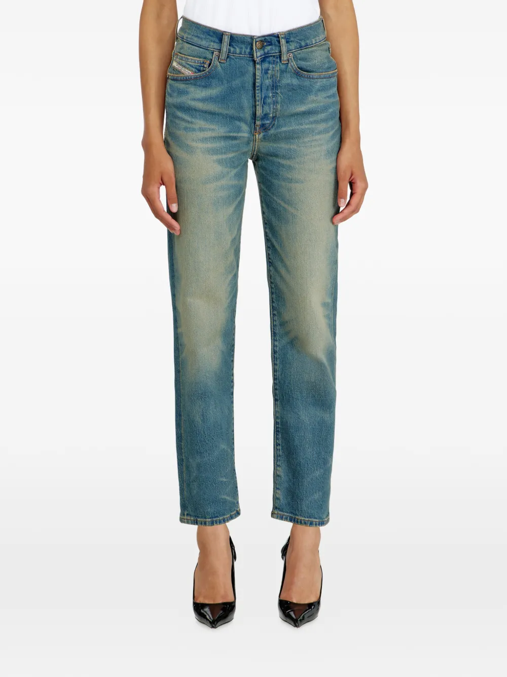 Diesel 1981 D-Went straight jeans Blauw