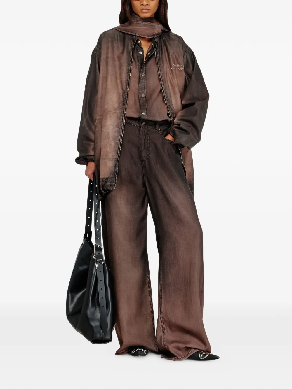 Diesel D-Sire wide-leg jeans - Marrone