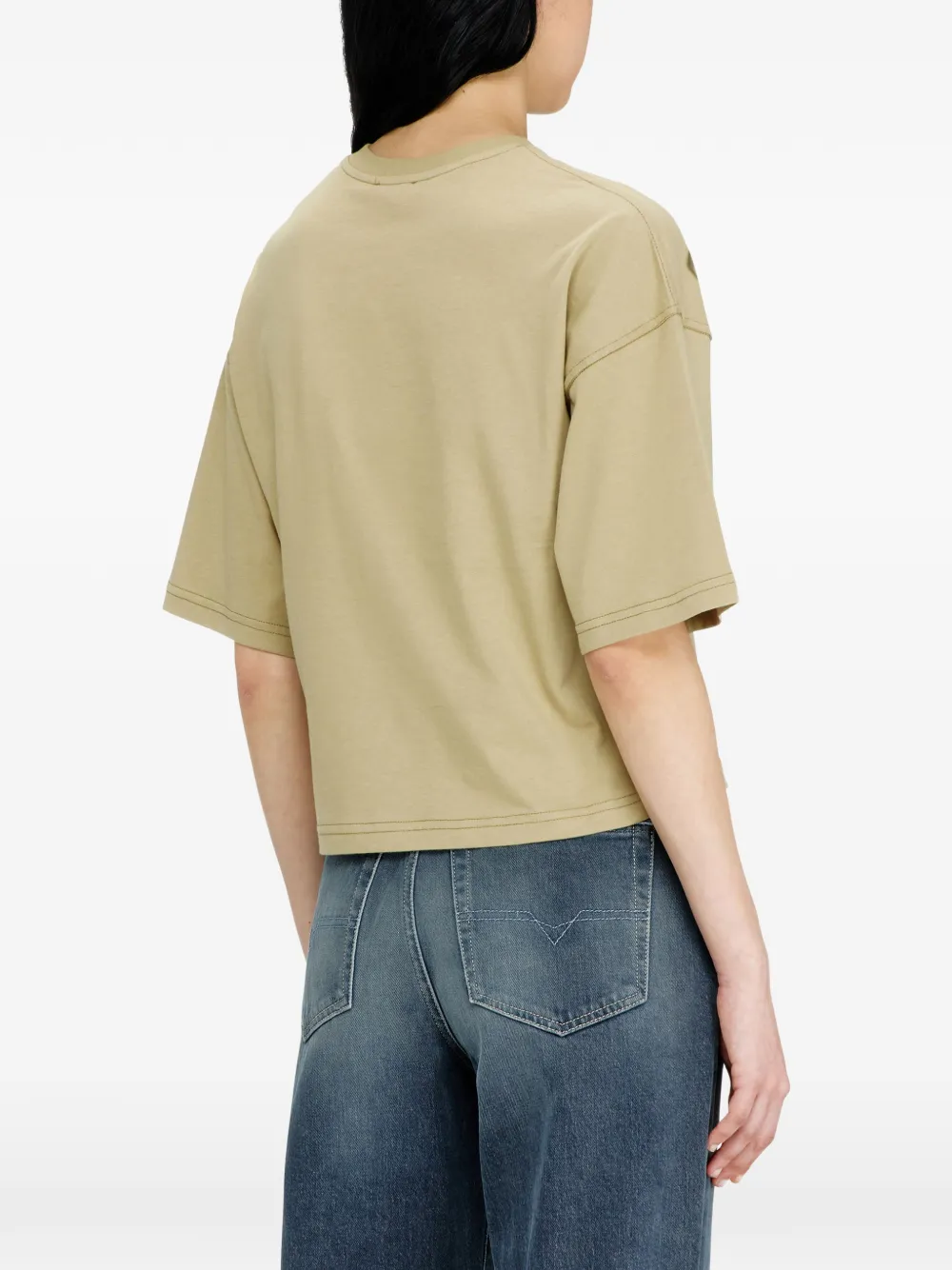 Diesel T-shirt met logoprint Groen