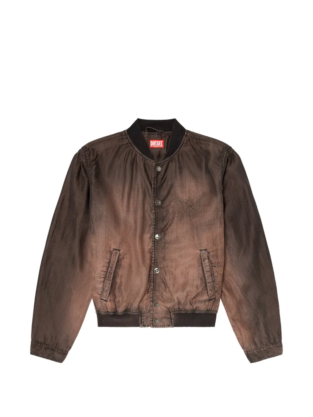 Diesel embroidered Phoenix bomber jacket - Braun