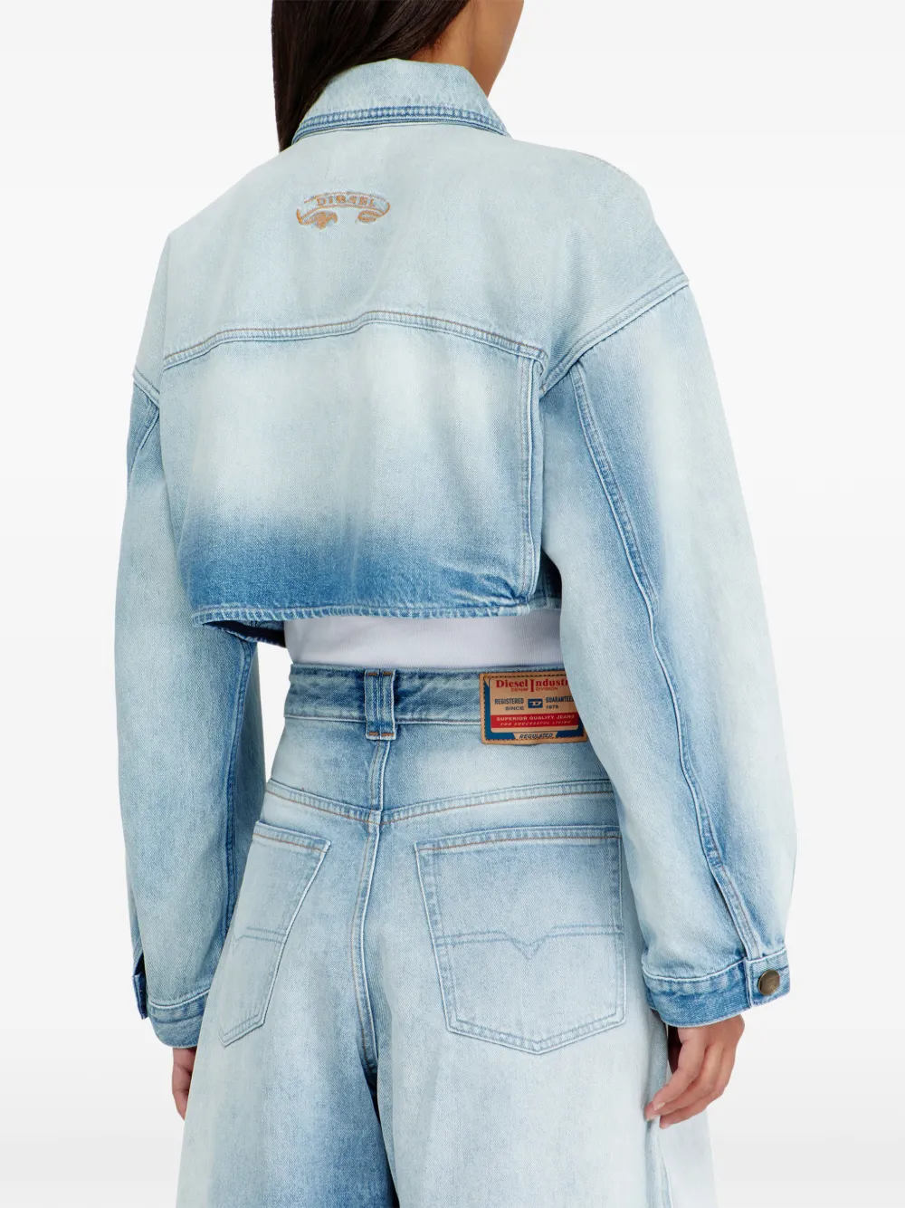 Diesel Cropped jack Blauw