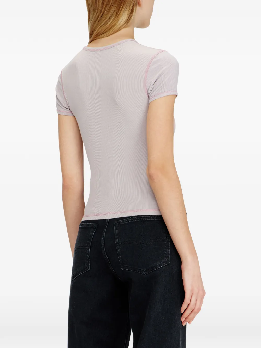 Diesel T-shirt met grafische print Paars