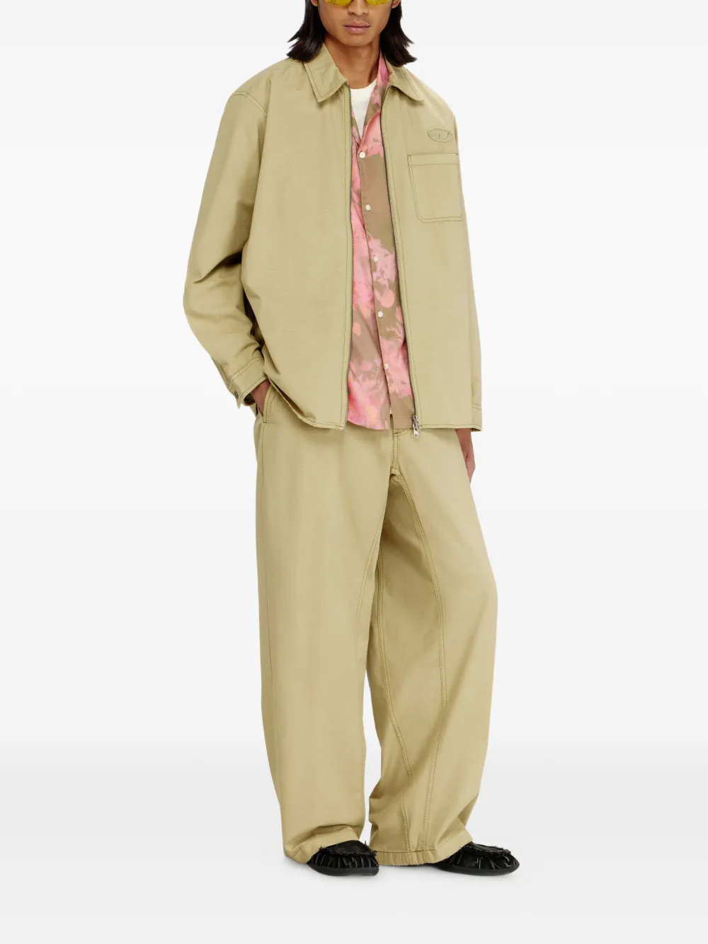 Diesel P-BALL ripstop broek Beige