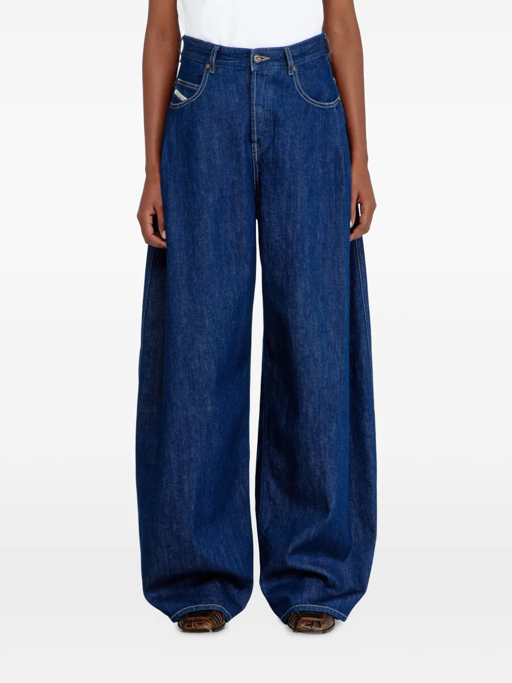 Diesel Relaxed Jeans High Waist 1987 D-Khelz | Blue | FARFETCH