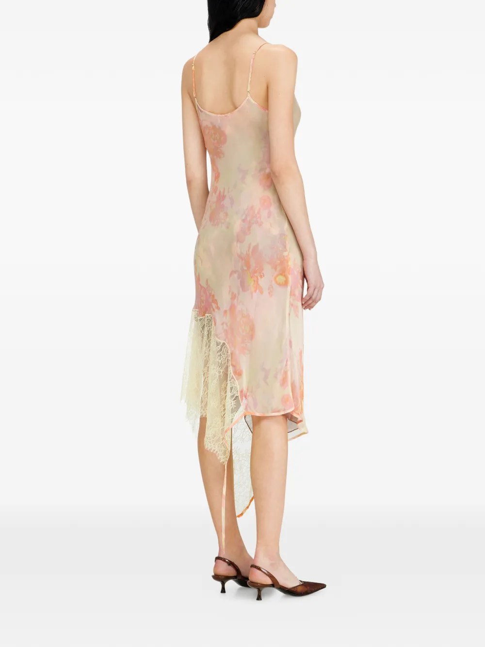 Diesel Jurk met bloemenprint Geel