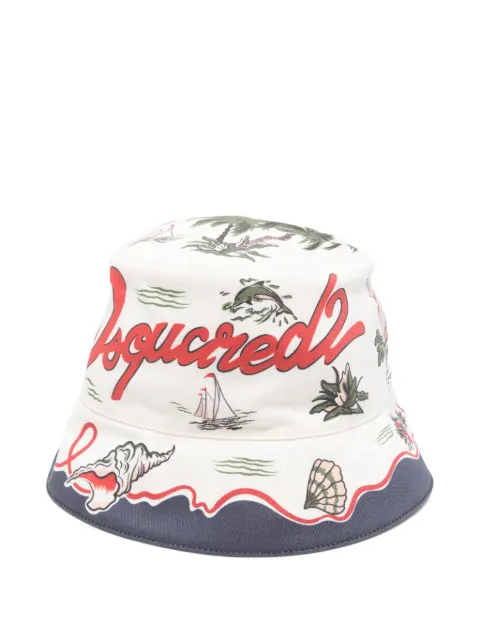 DSQUARED2 printed bucket hat